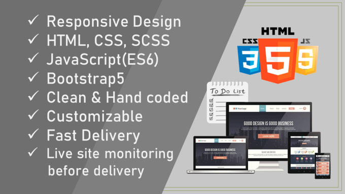 Bestseller - build responsive website using HTML, CSS and javascript