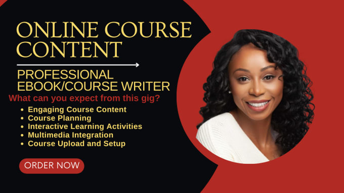 Gig Preview - Do online course content course creation upload to wix kajabi ebook writer