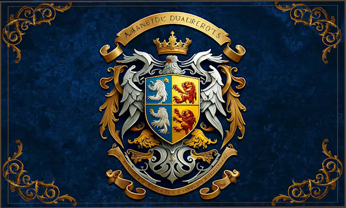 Gig Preview - Design a custom coat of arms, heraldic and family crest logo