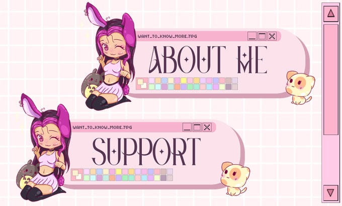 Gig Preview - Create cute twitch banners for you