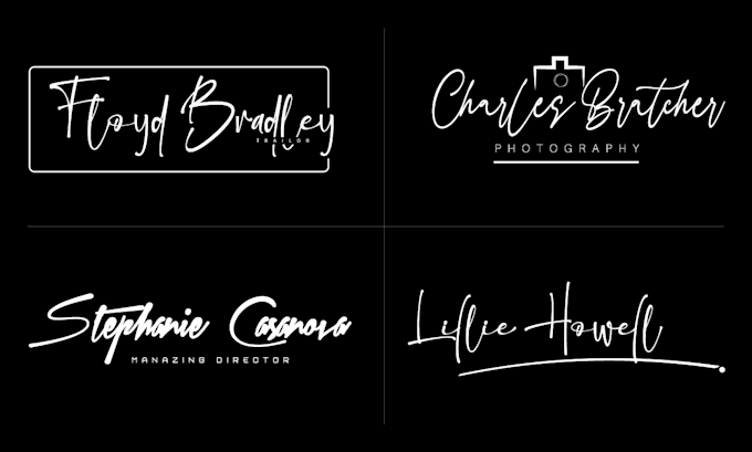 Gig Preview - Make custom handwritten signature logo design unique script and cursive styles