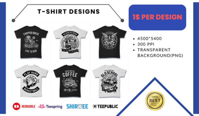 Gig Preview - Create tshirt designs for redbubble, teespring or merch