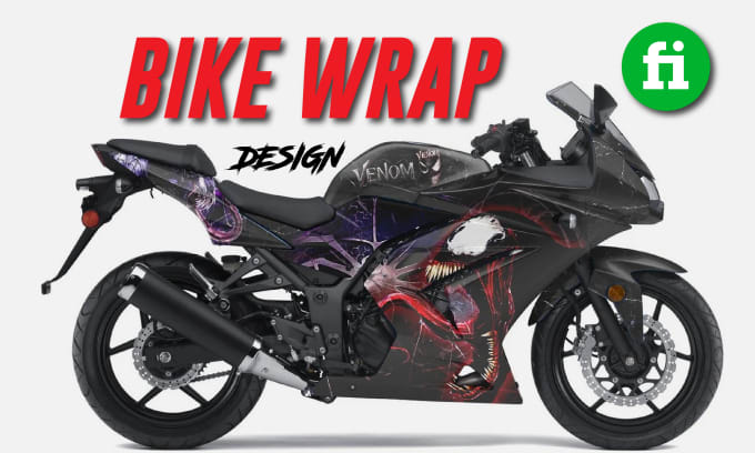 Gig Preview - Wrap decal design for your mx motorcycle wrap design and bike wraps design