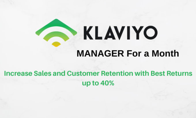 Gig Preview - Be your klaviyo manager for a month for email SMS marketing