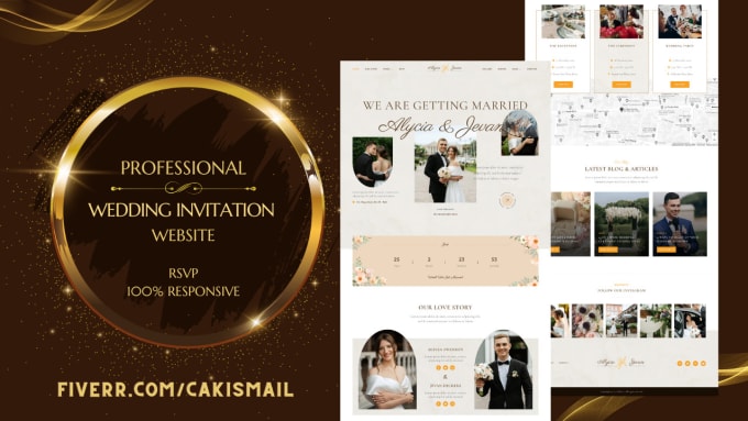 Gig Preview - Develop premium wedding web invitations, rsvp, gallery