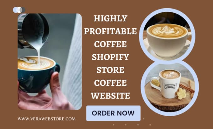 Gig Preview - Design coffee shopify, coffee beverage website