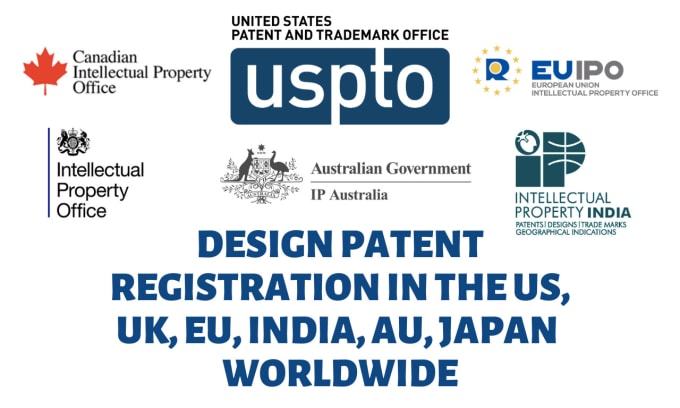 Gig Preview - File design patent UK, eu, india, USA, US, au, jp design registration, copyright