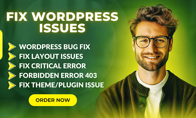 Gig Preview - Do any wordpress bug fix, wordpress issue, wordpress error within 1 hour