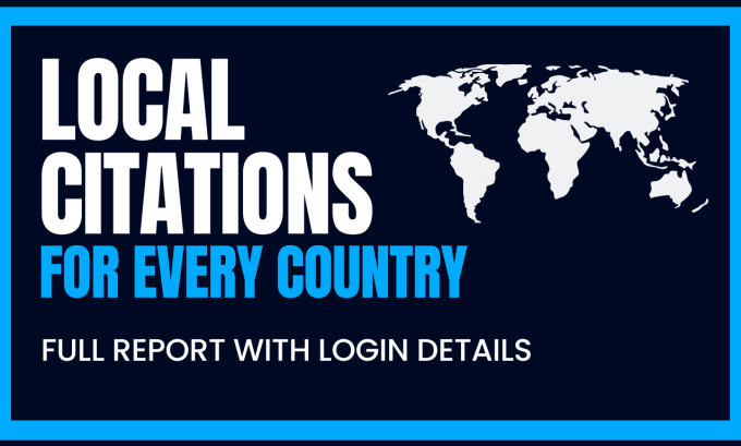 Gig Preview - Do local citations and directory submission for any country