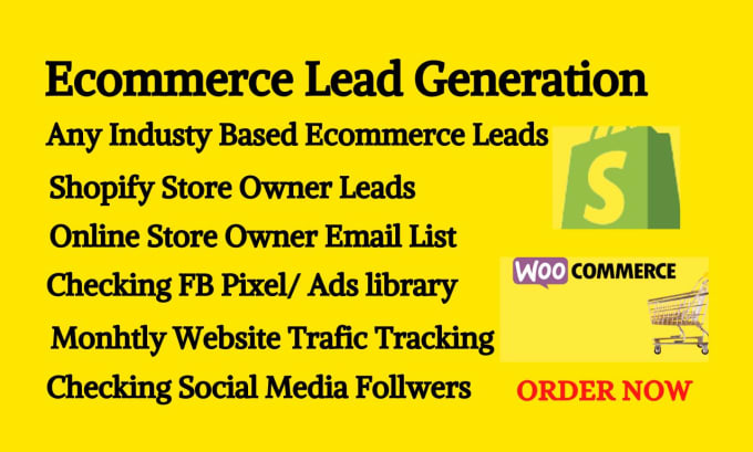 Gig Preview - Do targeted b2b ecommerce leads shopify magento store owner prospect email list