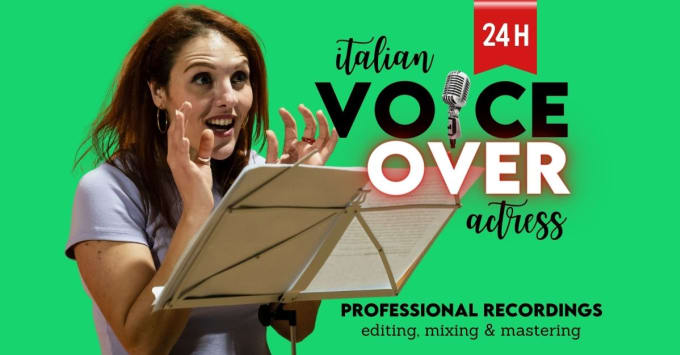 Gig Preview - Be your pro italian voice over actress for audiobooks