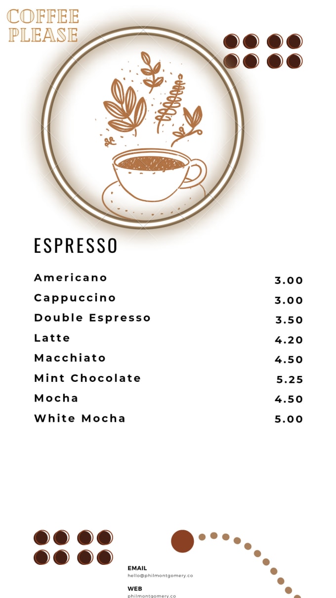 Gig Preview - Create a menu design for your coffee or restaurant