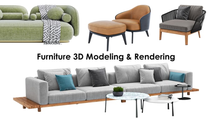 Gig Preview - 3d model and render your furniture