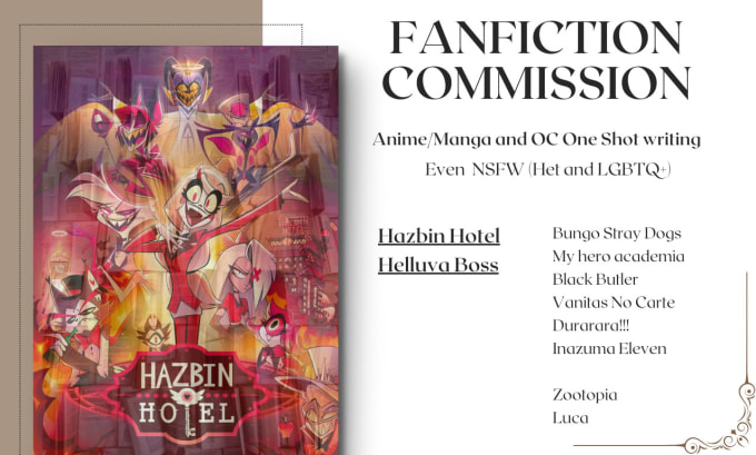 Bestseller - write a fanfiction or an original oneshot on commission