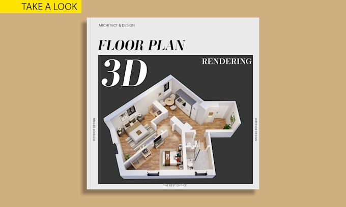 Gig Preview - Create a hyper realistic 3d rendering from a 2d floor plan