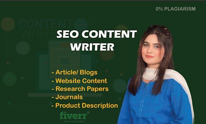 Gig Preview - Write SEO friendly content for your website