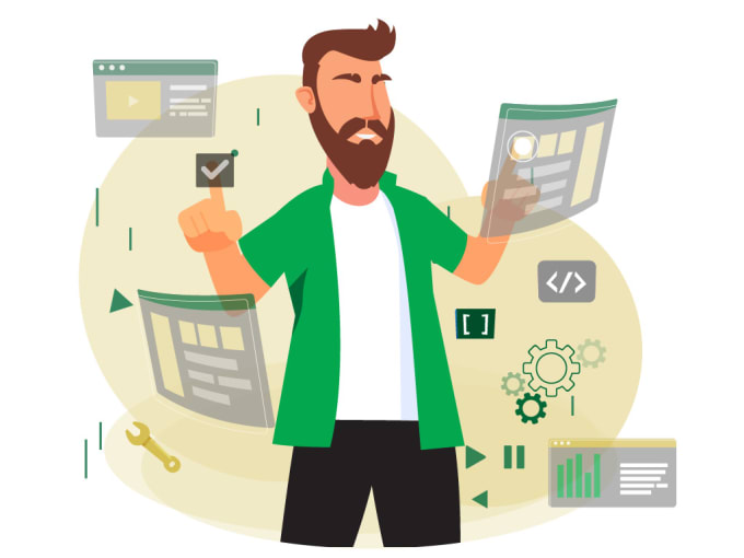 Gig Preview - Design custom flat vector illustrations for web and app