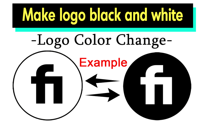 Gig Preview - Color change, make logo black and white color, recolor text, replace