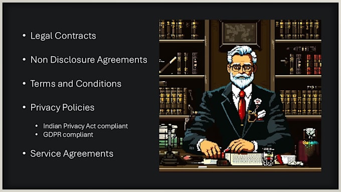 Gig Preview - Legal contracts and agreements, terms and conditions, privacy policies, nda