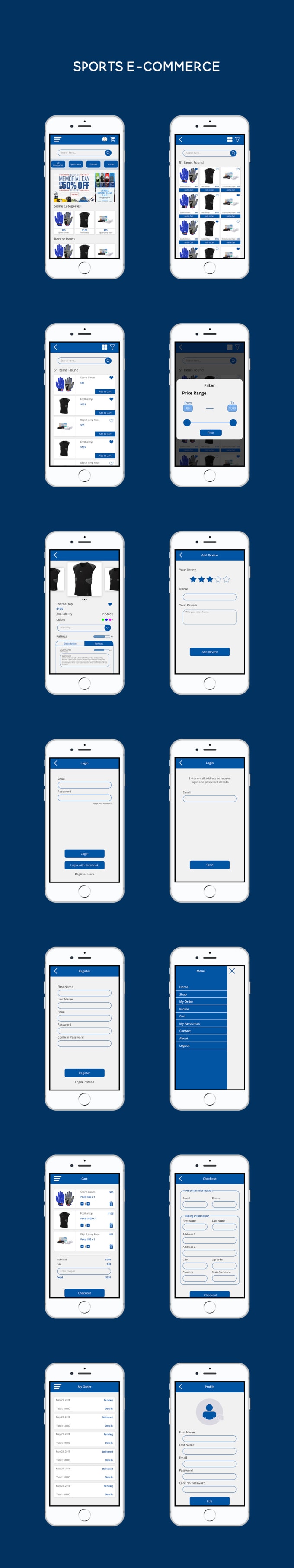 Gig Preview - Design ecommerce mobile app ui ux design