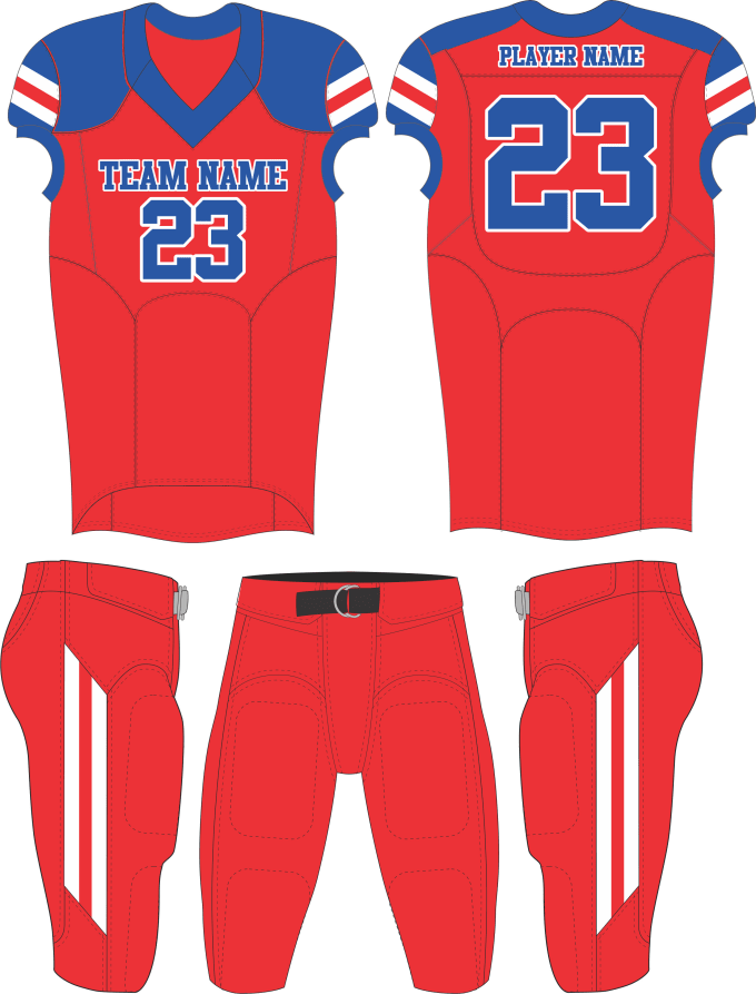 Gig Preview - Design 2d american football uniform mockup