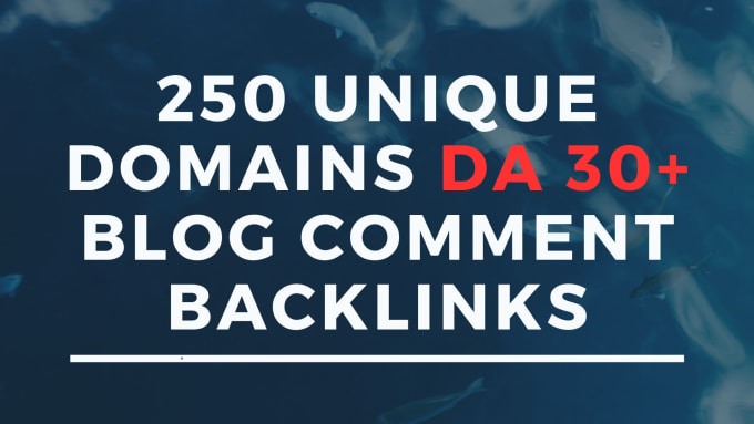 Bestseller - do 250 unique domain blog and forum comment backlinks