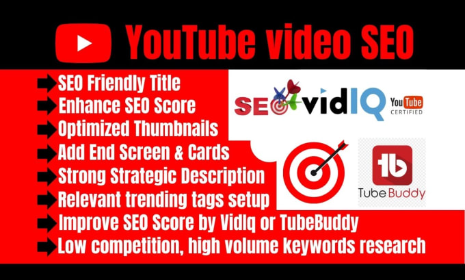 Gig Preview - Do youtube video SEO and promotion for organic video rank