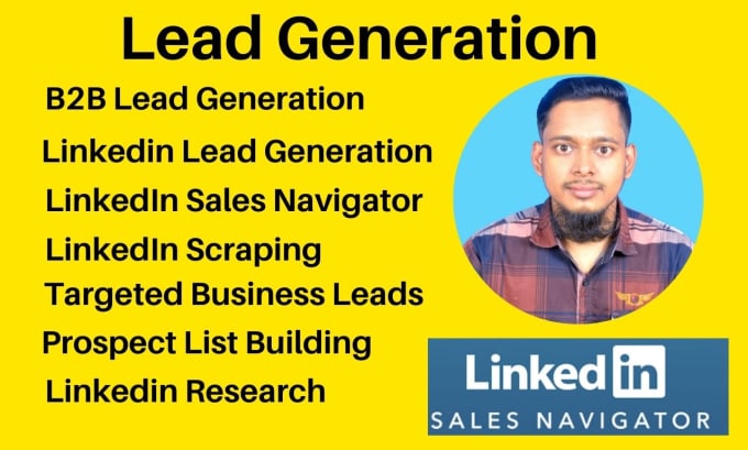 Gig Preview - Targeted b2b lead generation, prospect email list building using sales navigator