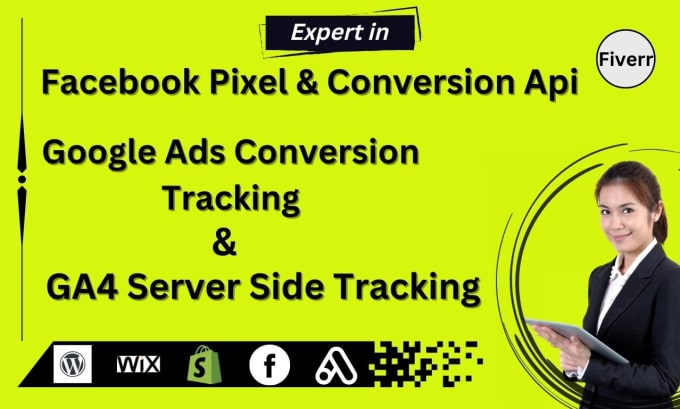 Bestseller - setup facebook pixel conversion API, google ads tracking and ga4