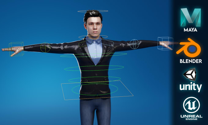 Gig Preview - Rig 3d characters and modeling in autocad,blender,sketchup,3dsmax,maya,unreal