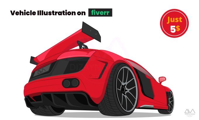 Gig Preview - Draw stylish cartoon vector illustration of your car or any vehicle