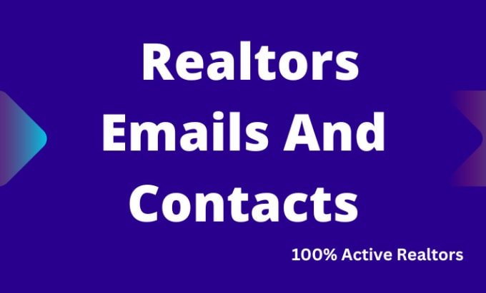 Gig Preview - Provide active real estate agent, realtor emails, and contacts