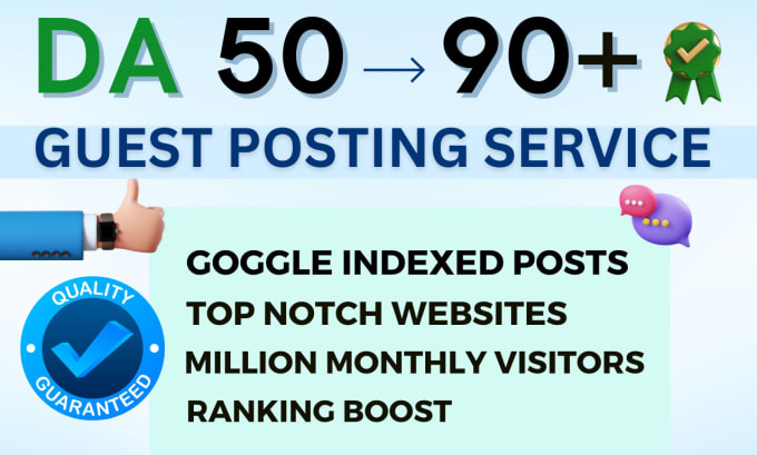 Gig Preview - Do guest posting service on high authority websites with SEO dofollow backlinks