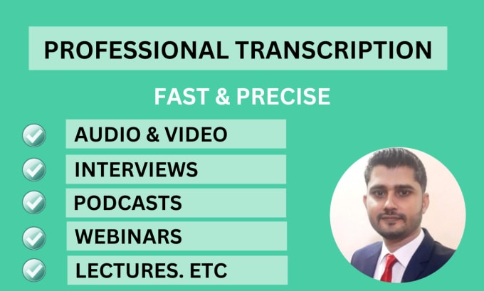 Gig Preview - Transcribe podcast english audio video transcription