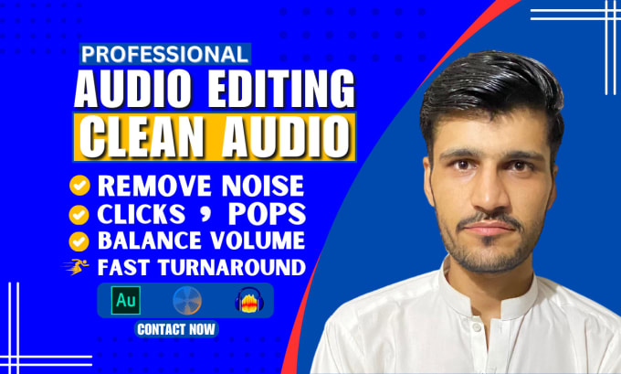 Gig Preview - Do audio editing to remove background noise, echo, fix, repair and clean audio