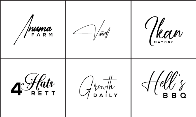 Gig Preview - Design a handwritten, scripted, cursive, signature logo