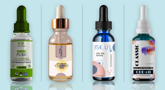 Gig Preview - Do cbd label design, hemp label, and bottle labels design