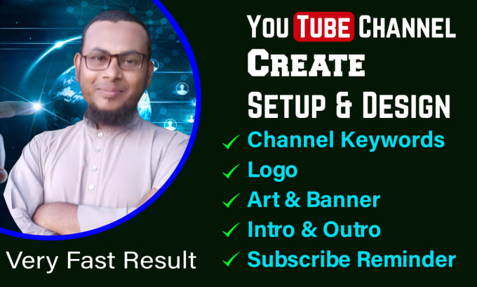 Gig Preview - Youtube channel create setup optimize design and promotion