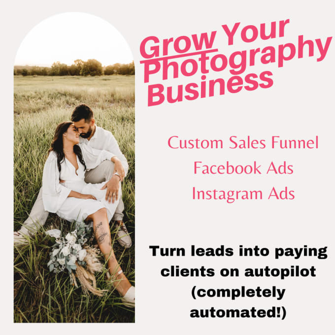 Gig Preview - Generate leads for your photography business using  a custom sales funnel