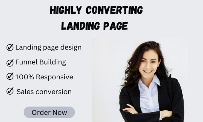 Gig Preview - Do sleek landing page on instapage, convertkit, getresponse, kajabi landing page