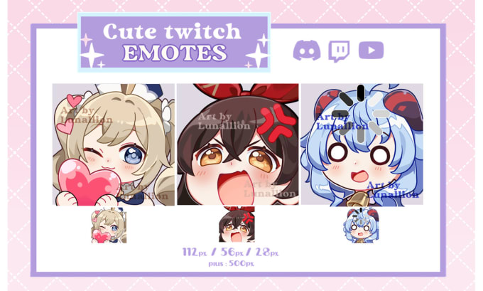 Gig Preview - Create cute chibi twitch emotes