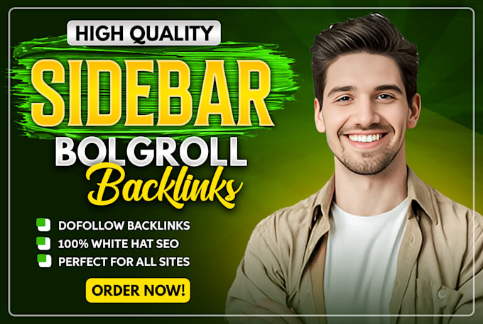 Gig Preview - Make high authority dofollow sidebar backlinks