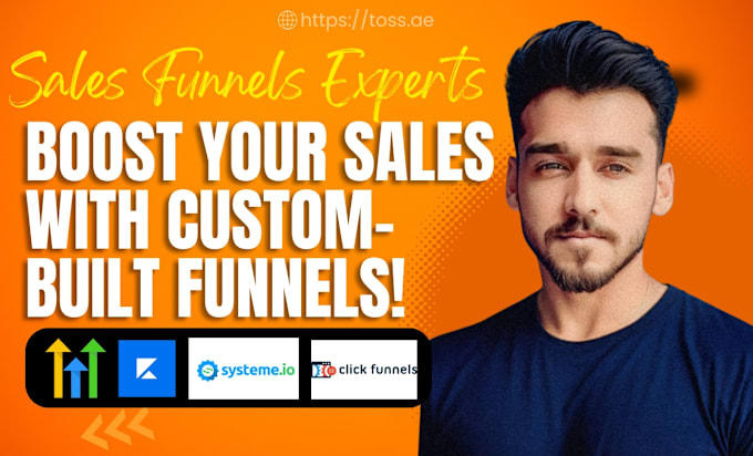 Gig Preview - Our agency will build gohighlevel clickfunnels kajabi systeme io sales funnels and landing pages