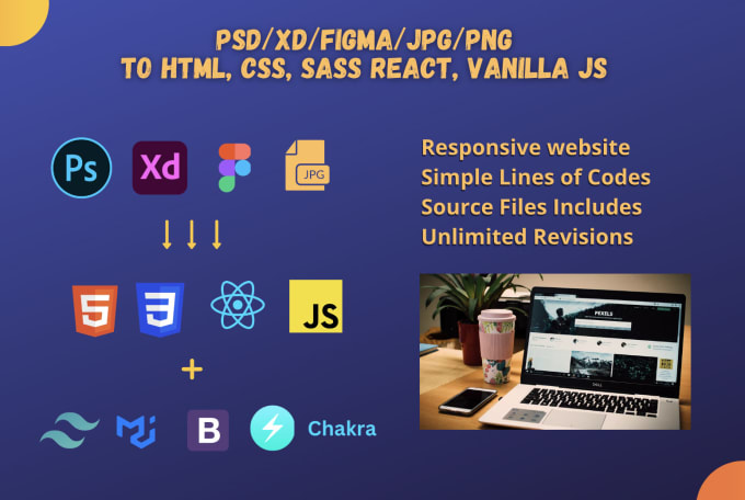 Gig Preview - Develop frontend using react js or vanilla js