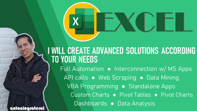 Gig Preview - Create advanced excel solutions according to your needs