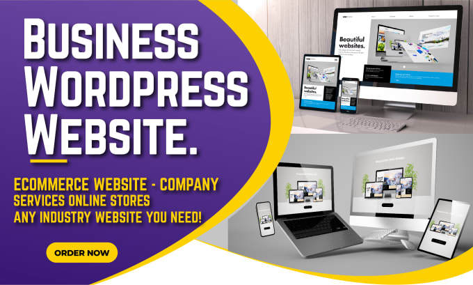 Gig Preview - Build design modern responsive wordpress business website