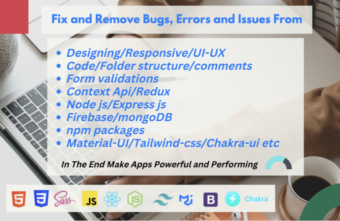 Gig Preview - Fix and remove bugs, errors from react js, firebase, node js