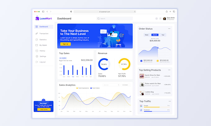 Gig Preview - Design dashboard, app design, UI UX design in figma or xd