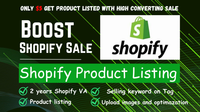 Gig Preview - List product on shopify with high converting sale product title and description