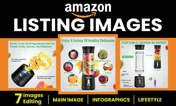 Gig Preview - Design amazon product listing images, product infographics and photo editing